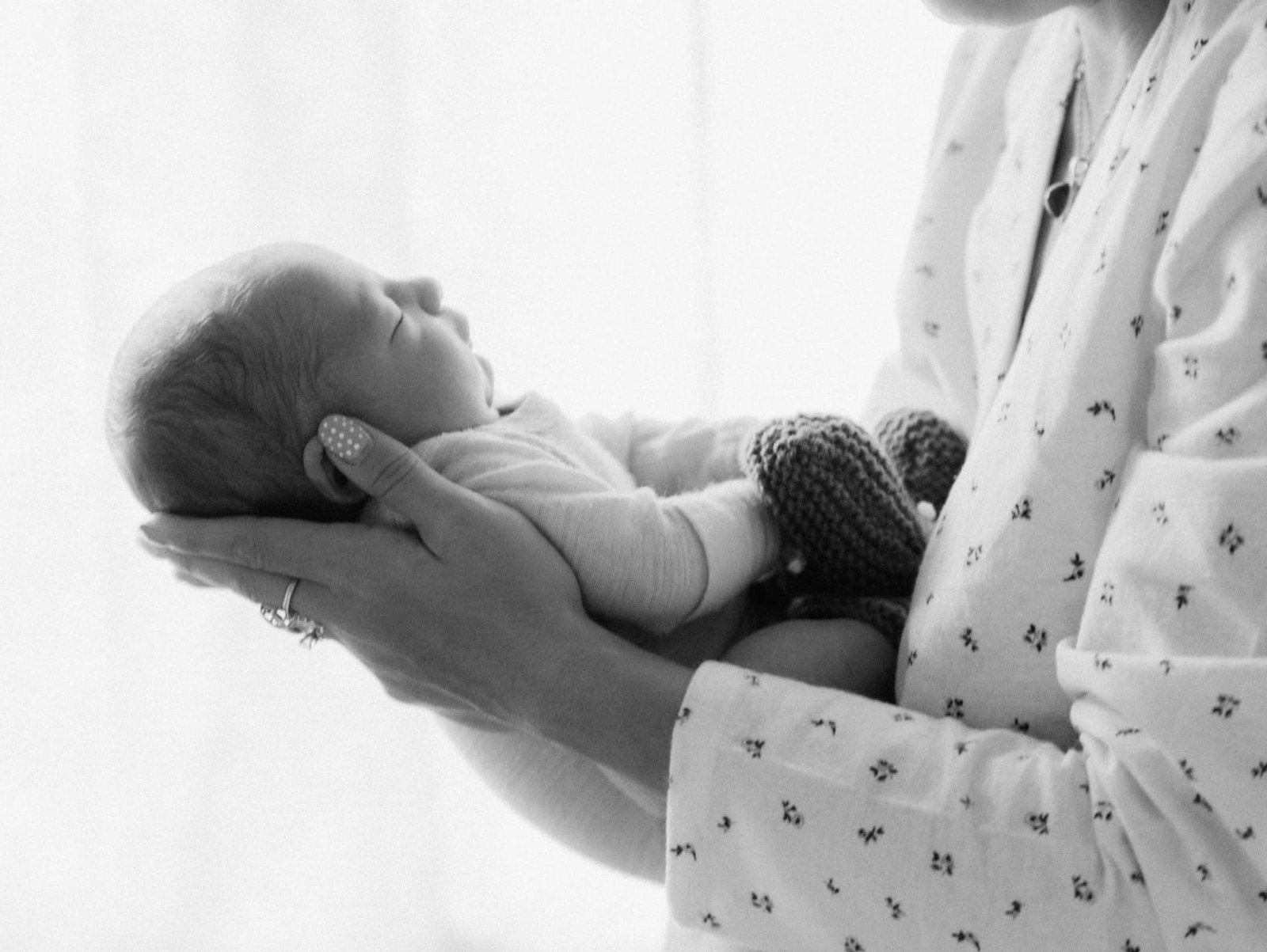 Maryam during her newborn home photoshoot in Hamilton