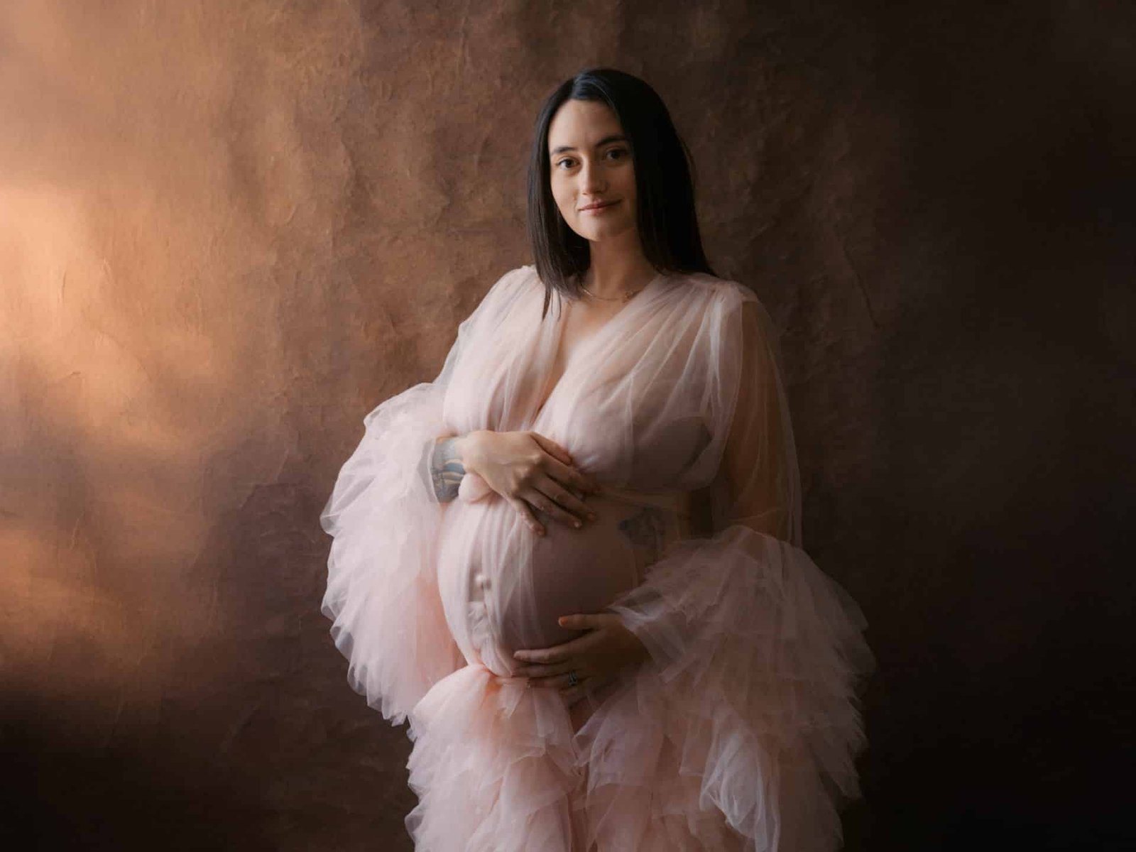 Jo during her Maternity Session in the Studio in Hamilton
